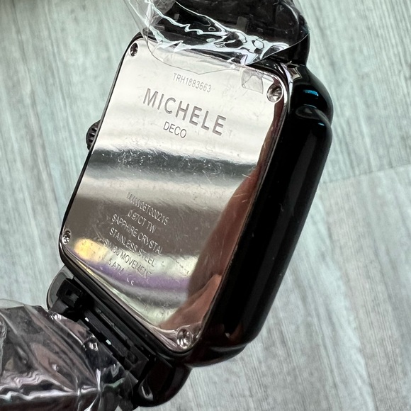 Brand New in Box Black Michele Deco Noir Diamond Watch 06T000215 - Picture 16 of 17